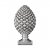 Kotte, Serafina pine cone, h 23 cm, antique silver - Lene Bjerre