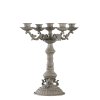 Candelabra Baroque 5-arm, gray-brown - A lot decoration