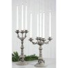 Candelabra Baroque 5-arm, gray-brown - A lot decoration