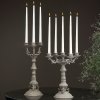 Candelabra Baroque 5-arm, gray-brown - A lot decoration