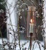 Ljusstake på pinne Eldvakt, låg, rostbrun - Eldgarden