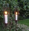 Ljusstake på pinne Eldvakt, låg, rostbrun - Eldgarden