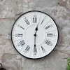 Väggklocka Romersk Vintage, Ø35 cm, Vit & Svart - Chic Antique