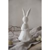 Bunny with egg, H16 cm, white - Majas Cottage