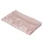 Large rectangular patterned cotton tablecloth Sonia from Fondaco in pink and off-white with a beautiful border all around, dimen