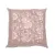 Square patterned cotton cushion cover Sonia from Fondaco in pink and off-white with a beautiful framing border, size 48x48 cm.