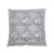 Square patterned cotton pillowcase Dante from Fondaco in blue and off-white with beautiful framing border, size 48x48 cm.