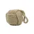 Round doorstop from Chic Antique completely covered in braided light brown hemp rope with carrying loop, 1.8 kg.