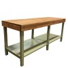 Decor table, L200 cm, Lin brown & Green - Artwood