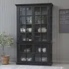 Vitrinskåp Marseille, fyra dörrar, svart - Chic Antique