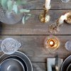 Matbord Snirkligt metallstativ, L200 cm, Antique natur - Chic Antique
