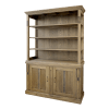 Marseille bookcase in a natural finish, with doors at the bottom, from Chic Antique.