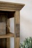 Close-up of the top of the Marseille bookcase in a natural finish from Chic Antique.