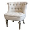 Fransk Fåtölj, Linne, beige - Chic Antique