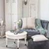 Soffbord på hjul, Marie Antoinette, Antique creme - Chic Antique