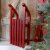 Red decorative sledge against a door from Chic Antique