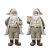 Julfigurer Tomtar Ture Grön 16 cm 2-pack med handmålade jultomtar som håller i polkagriskäpp och julpaket från Wikholm Form.