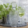 Glass decanter with floral pattern, 800 ml, clear - Chic Antique