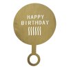 Kaffestencil Happy Birthday, mässing - Chic Antique