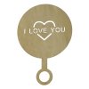 Coffee stencil I Love You, brass - Chic Antique