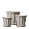 Pot Felina with tray, lightgrey, three sizes - Wikholm Form