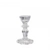 Glasljusstake med blomsterkant, H10 cm klar - Chic Antique