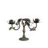 Ljusstake H17 cm, 2 ljus, antikbrons - Chic Antique