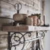 Stringholder cast iron w. scissor & hemp string - Affari