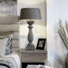 Lampbase Normandie, antique wood, rustic grey, two sizes - Artwood