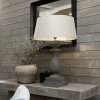 Lampbase Normandie, antique wood, rustic grey, two sizes - Artwood