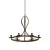 Large round ceiling chandelier Idun in rust-brown iron for candlelight with a strong suspension chain from Wikholm Form.