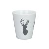 Happy Mug Winter Lodge, White & Grey - Krasilnikoff