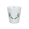 Happy Mug Winter Lodge, White & Grey - Krasilnikoff