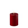 LED Blockljus Ø7,5x10 cm, Bordeaux - Deluxe Homeart