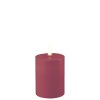 LED Real flame Candle Ø7,5x10 cm, Magenta - Deluxe Homeart
