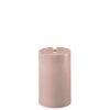 LED Real flame Candle Ø7,5x12,5 cm, Rose - Deluxe Homeart