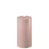 LED Real flame Candle Ø7,5x15 cm, Rose - Deluxe Homeart