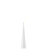LED Cone Candle Shiny, H20 cm, White - Deluxe Homeart