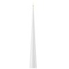 LED Cone Candle Shiny, H38 cm, White - Deluxe Homeart