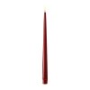 LED Dinner Candle Shiny, Ø2,2x28 cm, 2 pcs, Bordeaux - Deluxe Homeart