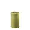 LED Real flame Candle Ø7,5x12,5 cm, Olive Green - Deluxe Homeart