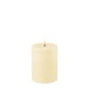 LED Real flame Candle Ø7,5x10 cm, Cream - Deluxe Homeart