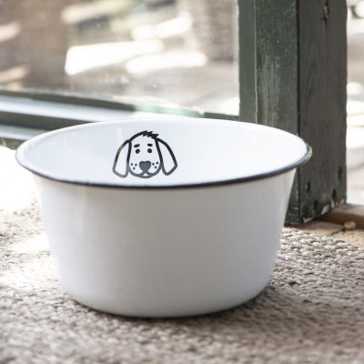 enamel-bowl-dog-white