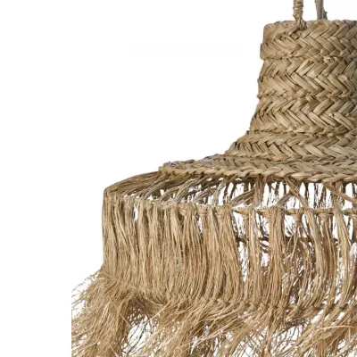 lampskärm-för-tak-flätat-sjögräs