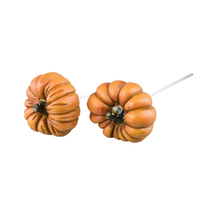 orange-pumpa-på-stick-för-blomsterarrangemang