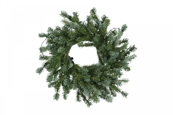 Artificial fir wreath with LED lighting Ø40 cm - A Lot Decoration