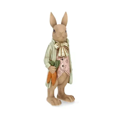 Mr. Rabbit 30 cm with light green coat and carrots from A Lot Decoration