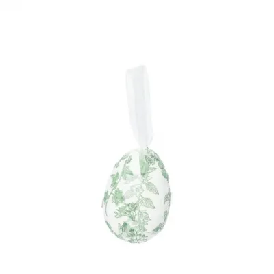 Green hanging Easter egg with floral pattern from A Lot Decoration