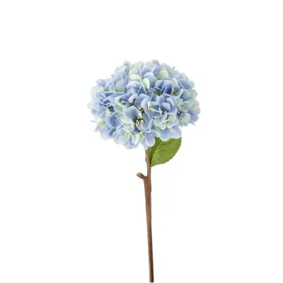 verklighetstrogen ljusblå, konstgjord hortensia.