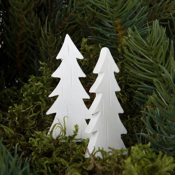 Christmas tree for decoration, white, two sizes - A lot Decoration